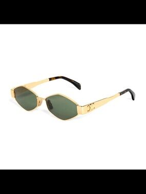NEW WITH TAGS Celine Triomphe Gold geometric sunglasses
